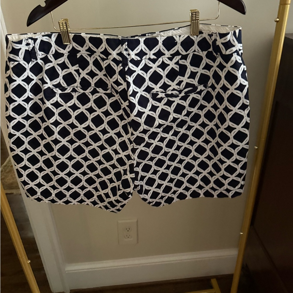 Crown & Ivy Navy and White Patterned Shorts